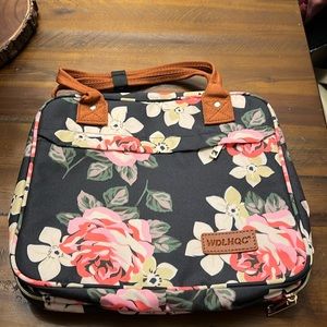 Brand new floral travel cosmetics bag